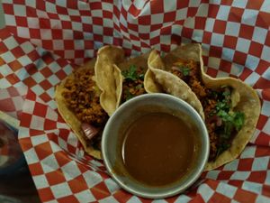 Chorizo tacos at Plant Base in Lisbon