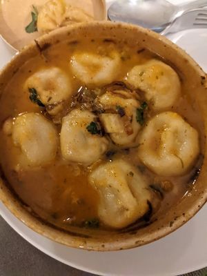 Jhol momo at Plant Base in Lisbon