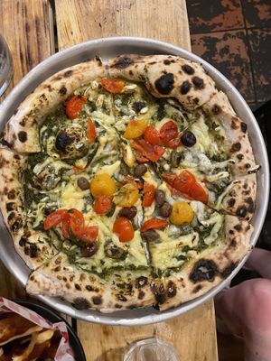 Pesto pizza   at Plant Base in Lisbon