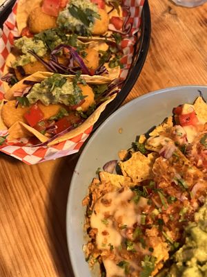 Just two - Nachos are a must have   at Plant Base in Lisbon