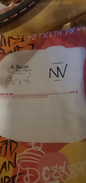 Menu at Plant Base in Lisbon