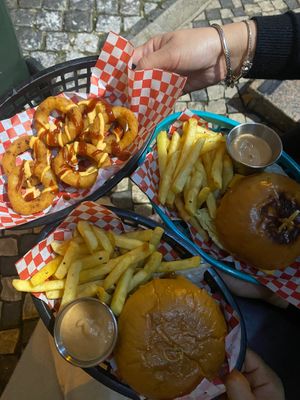 Classic burger at Plant Base in Lisbon