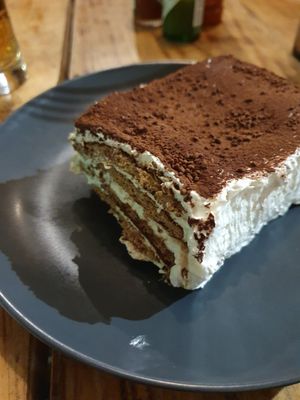 tiramisu, excellent at Plant Base in Lisbon