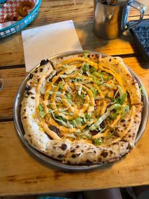 Bigger than Mac pizza at Plant Base in Lisbon