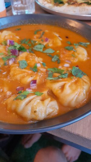 Curry momos at Plant Base in Lisbon