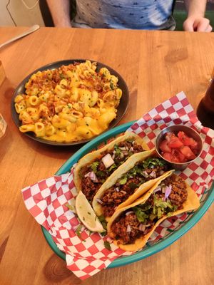 Chorizo tacos at Plant Base in Lisbon