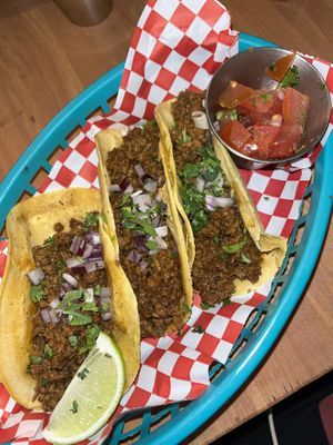Chorizo tacos  at Plant Base in Lisbon