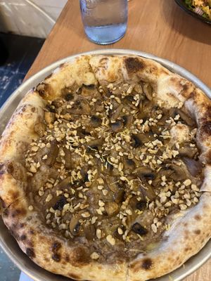 The fungees, mushroom pizza  at Plant Base in Lisbon