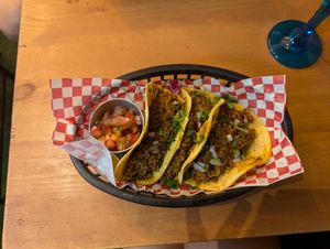 Chorizo tacos at Plant Base in Lisbon