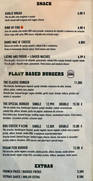 Menu 1 of 5, September 2024  at Plant Base in Lisbon
