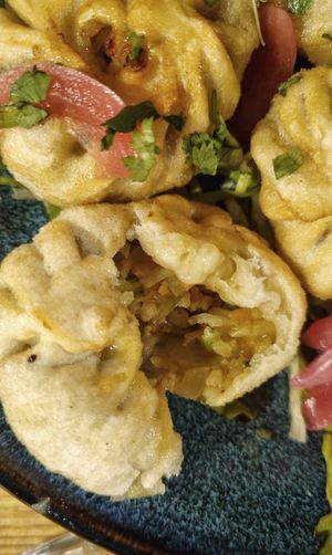Baked Momos at Plant Base in Lisbon