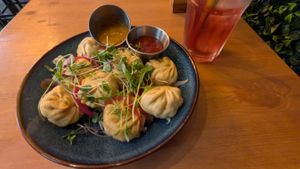 Fried momos at Plant Base in Lisbon