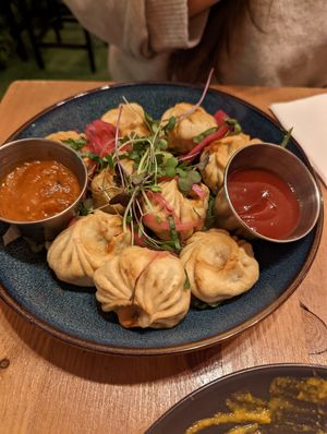 Fried momos at Plant Base in Lisbon