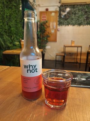 Raspberry Thyle Lemonade , was very good at Plant Base in Lisbon
