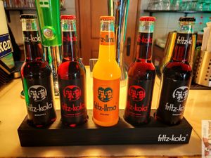 Fritz drinks at Plant Base in Lisbon