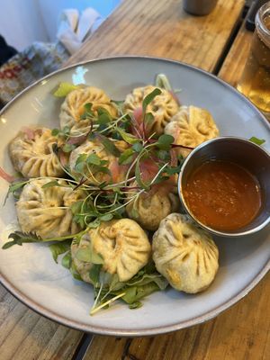 Fried momo  at Plant Base in Lisbon