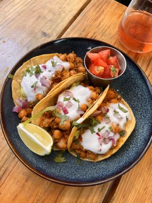 Chickpeas tacos   at Plant Base in Lisbon