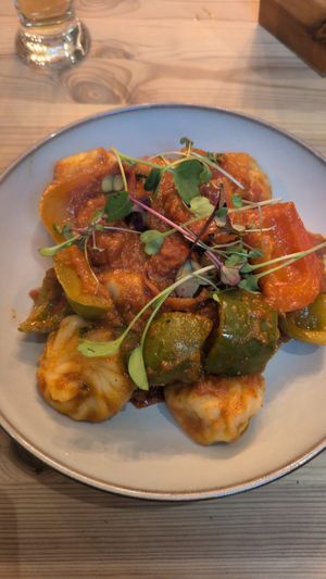Chilli momo at Plant Base in Lisbon