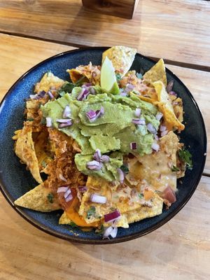 Loaded nachos   at Plant Base in Lisbon