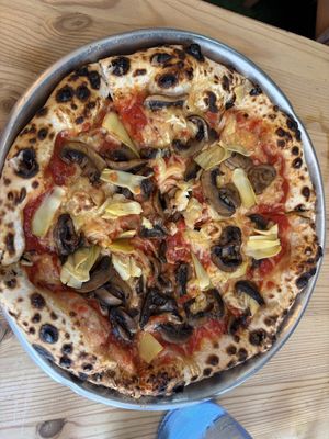 Pizza capricciosa  at Plant Base in Lisbon