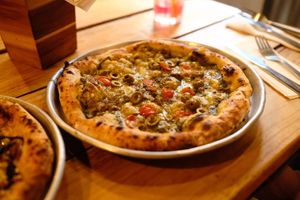 Pesto Pizza at Plant Base in Lisbon