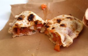 Caprese empanada at Plant Base in Lisbon