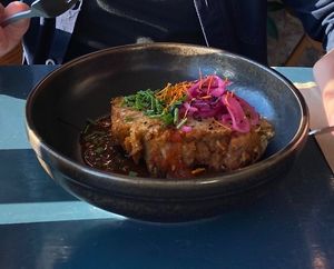 Vegan Eggy Bread  at Yallah Coffee Kiosk in St Ives