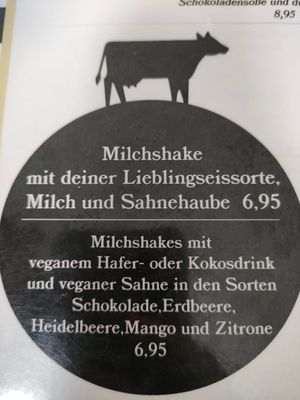 Milchshake at Cafe Remmers in Norden