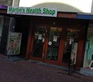 Front of the store at Martin's Health Shop in Geldrop
