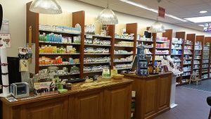 Inside at the till at Martin's Health Shop in Geldrop