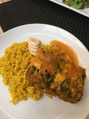 tofu bobotie at Karoo Restaurant in Eastham