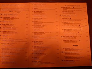 Starters/tapas and mains menu of Iro Izakaya. Number 1-12 are vegan. at Iro Izakaya in Berlin