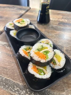 The ‘vegetarian’ sushi - which is also vegan  at Bamboo in Exmouth
