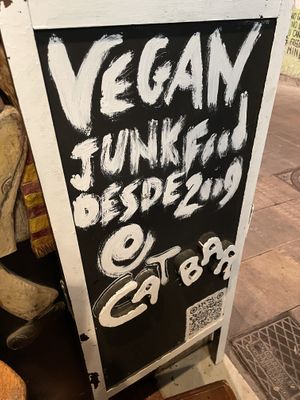 Vegan junk food  at Cat Bar in Barcelona