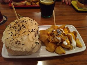 burger menu  at Cat Bar in Barcelona