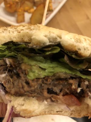 BLACK CatBar burger  at Cat Bar in Barcelona