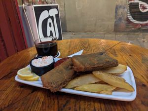 Tof-ish and chips at Cat Bar in Barcelona