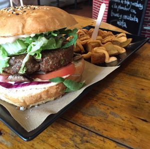 champion burger  at Cat Bar in Barcelona