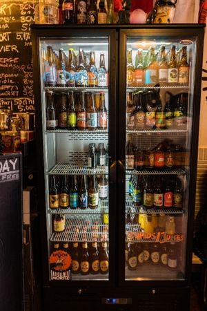 Beer selection at Cat Bar in Barcelona