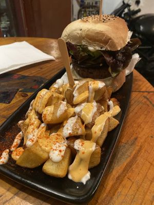 Patatas bravas  at Cat Bar in Barcelona