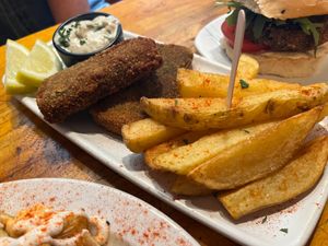 Tofish and Chips at Cat Bar in Barcelona