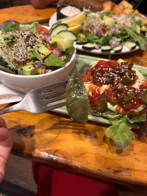 Grilled cactus. Wouldn‘t have guessed! at Cat Bar in Barcelona