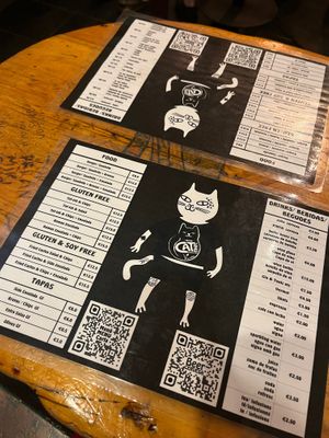 Designed menus. at Cat Bar in Barcelona