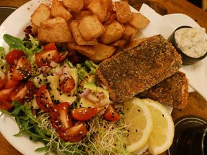 Tofish & chips at Cat Bar in Barcelona