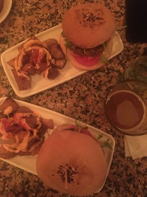 Mushroom burger at Cat Bar in Barcelona