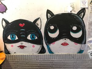 Cats are watching agile you eat... at Cat Bar in Barcelona