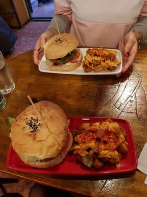 Fab burger! at Cat Bar in Barcelona