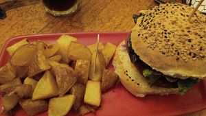 Spicy buger at Cat Bar in Barcelona