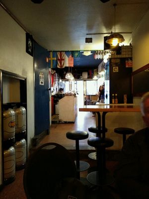 view from back of bar. at Cat Bar in Barcelona