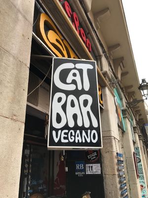 Cartel at Cat Bar in Barcelona